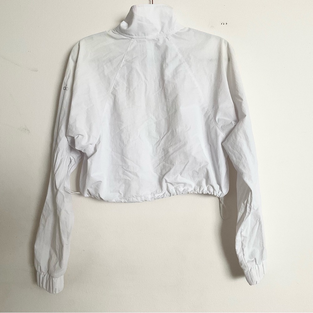Alo Yoga Cropped 1/4 Zip Alumni Pullover White S - Picture 12 of 15